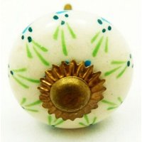 Möbelknopf Liebevoll Bemalt Im Landhausstil Porzellan Knauf Griff von landhausimpressionen