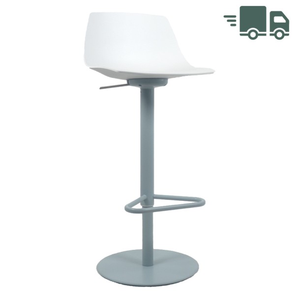 ABVERKAUF: lapalma MIUNN S104 Barhocker | Baydur weiss | Gestell Celeste | Pl... von lapalma