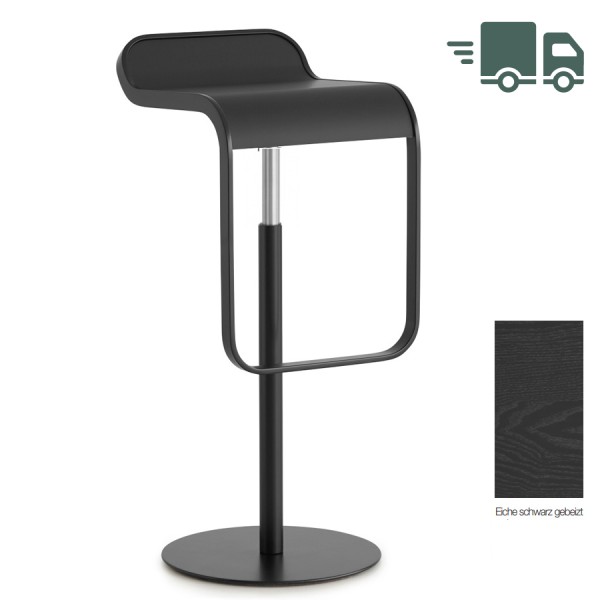 lapalma LEM S80 Barhocker | Sitz Eiche schwarz gebeizt | Gasfeder chrom | Ges... von lapalma
