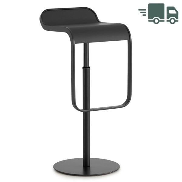 lapalma LEM S80 Barhocker | Sitz schwarz lackiert | Gasfeder schwarz | Gestel... von lapalma