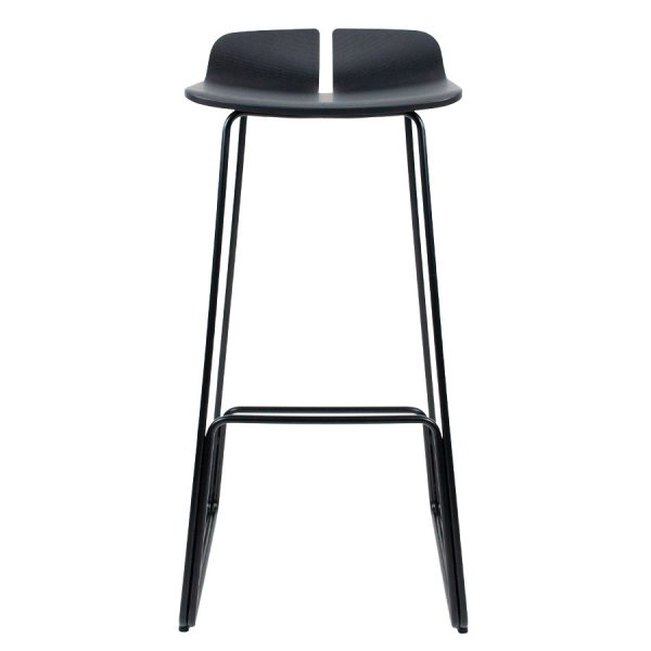 lapalma LINK Barhocker S129 | Höhe 75 cm schwarz | Sitzfläche Holz schwarz of... von lapalma