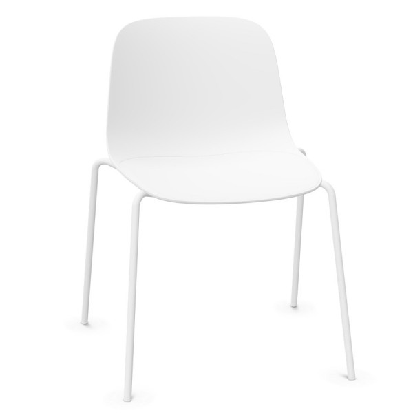 lapalma SEELA S311 | Kunststoffstuhl | Küchenstuhl | Kantinenstuhl | Weiß von lapalma