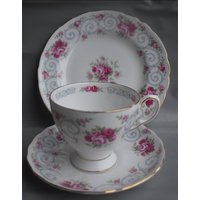 Toskana Antionette Rosa Rosen Teetasse Untertasse Und Teeteller, Trio von lapresmidi