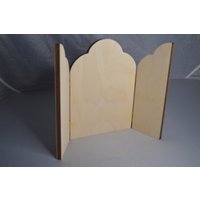 Handgefertigtes Triptychon in Holzform von laquilashopping