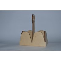 Handwerklicher Becherhalter Aus Holz Klein cm 19 X 10 23 von laquilashopping