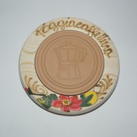 Runde Kaffeeablage Mit Terrakotta 14 cm Runde Kaffeeablage Mit Terrakotta 14 cm von laquilashopping