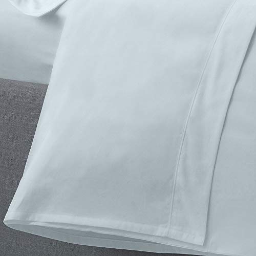 Serene Plain Dye Pflegeleichtes Bettlaken, Polyester, Duck Egg, Doppelbett von Serene