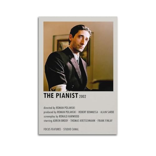 larn Filmposter "The Pianist", Raumdekoration, ästhetisches Poster, künstlerisches Poster für Schlafzimmer, Wohnzimmer, Wände, 20 x 30 cm, ungerahmt von larn