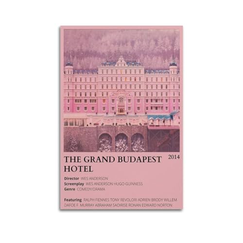 larn The Grand Budapest Hotel Film-Leinwandposter Raumdekoration, ästhetisches Poster, künstlerisches Poster für Schlafzimmer, Wohnzimmer, Wände, 30 x 45 cm, ungerahmt von larn
