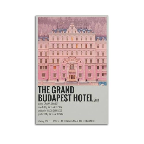 larn The Grand Budapest Hotel Movie Canvas Poster Room Decor Aesthetic Poster Artistic Poster for Bedroom Living Room Walls 16x24inch(40x60cm) Unframe-Stil von larn
