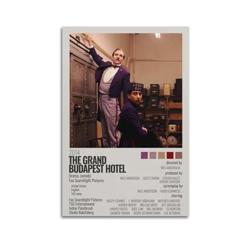 larn The Grand Budapest Hotel Movie Canvas Poster Room Decor Aesthetic Poster Artistic Poster for Bedroom Living Room Walls 16x24inch(40x60cm) Unframe-Stil von larn