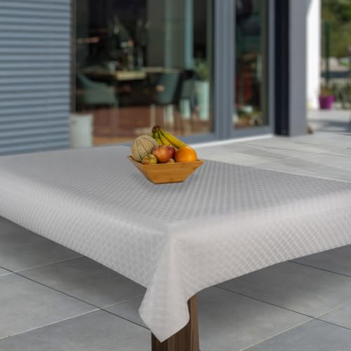 Tischdecke Molton Tischläufer Tischpolster Tischschoner Tischunterlage PVC abwaschbare Tischdecke Wasserabweisend Schutz |79|, Muster:Molton, Größe:140x350 cm von laro