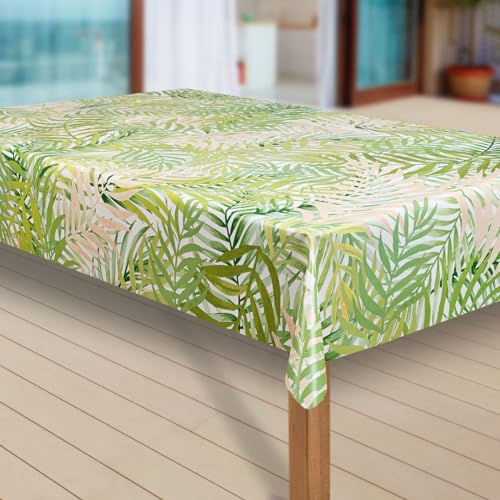 Wachstuch-Tischdecke Wachstischdecke Tischwäsche Abwaschbar Wachstuchdecke G11, Muster:Blumen Bambus grün, Größe:100x300 von laro