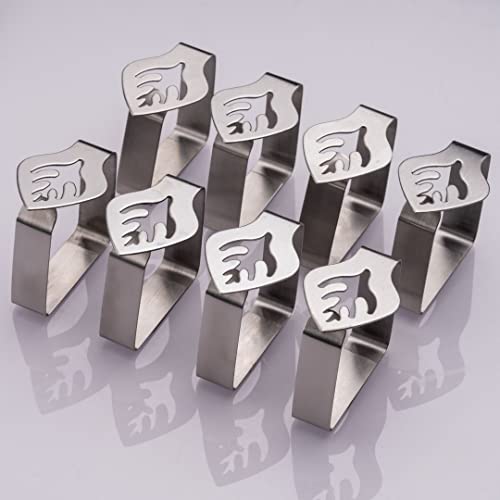 laro 8-32 Stück Premium Qualität Tischtuchklammern Edelstahl, Tischdeckenklammer Tischabdeckungsklemmen Tischdecke Tischdeckenhalter Clips Tischtuch Clips - Silber von laro