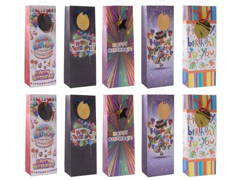 laro Geschenkbox Premium Folie Weinflaschentüten Happy Birthday 10-100 Stk laro Geschenkbox Premium Folie Weinflaschentüten Happy Birthday 10-100 Stk von laro
