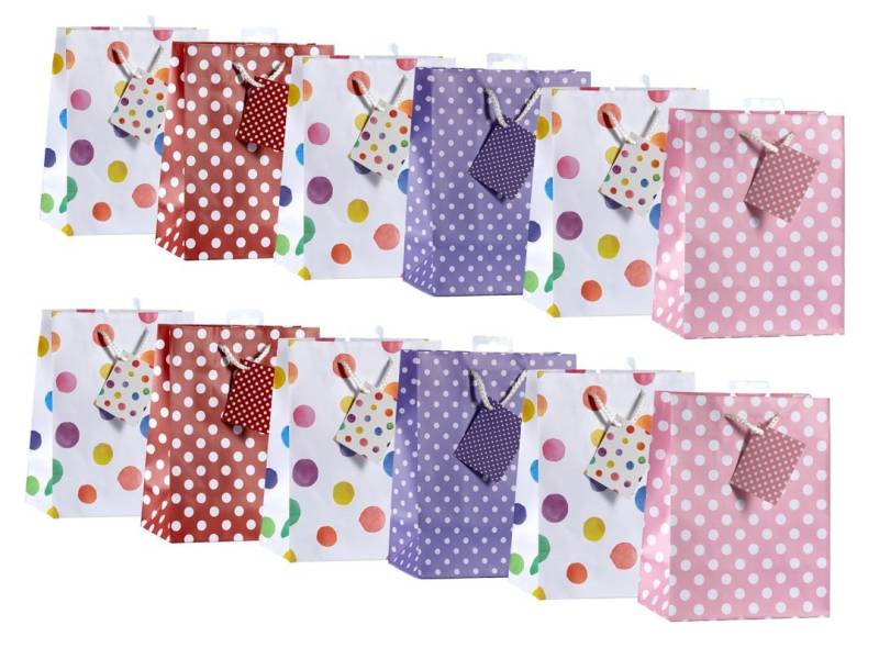laro Geschenkbox Geschenktüten mit Henkel Medium Punktlandung Bunt 12-96stk laro Geschenkbox Geschenktüten mit Henkel Medium Punktlandung Bunt 12-96stk von laro