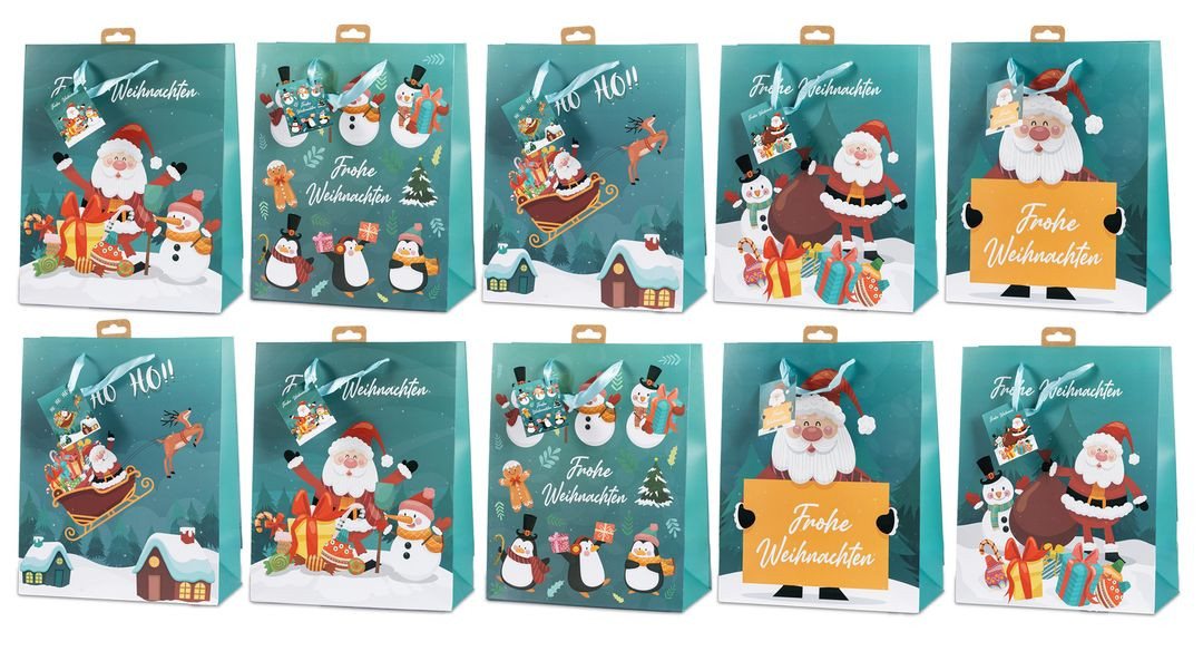 laro Geschenkbox Laro Geschenktaschen Geschenktüten Weihnachten 10/20/40/100stk Large (10 St) von laro