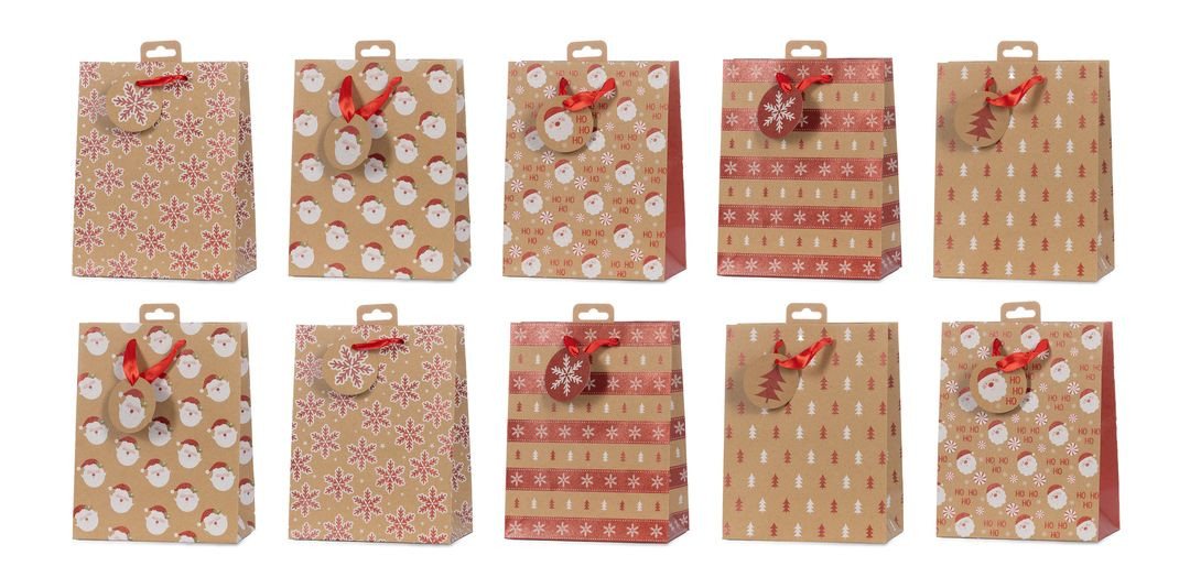 laro Geschenkbox Laro Geschenktaschen Geschenktüten Weihnachten 10/20/40/100stk Medium (100 St) von laro