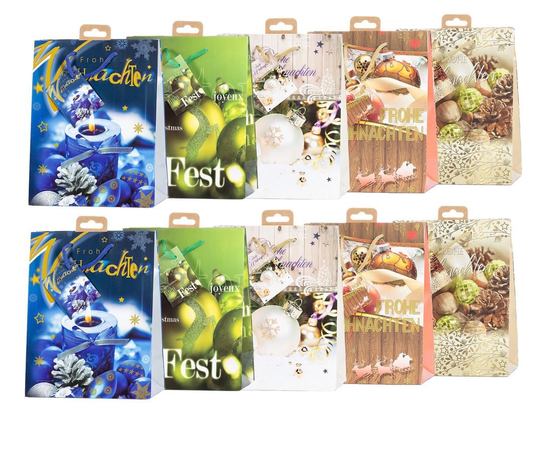 laro Geschenkbox Laro Geschenktaschen Geschenktüten Weihnachten 10/20/40/100stk Medium (20 St) von laro