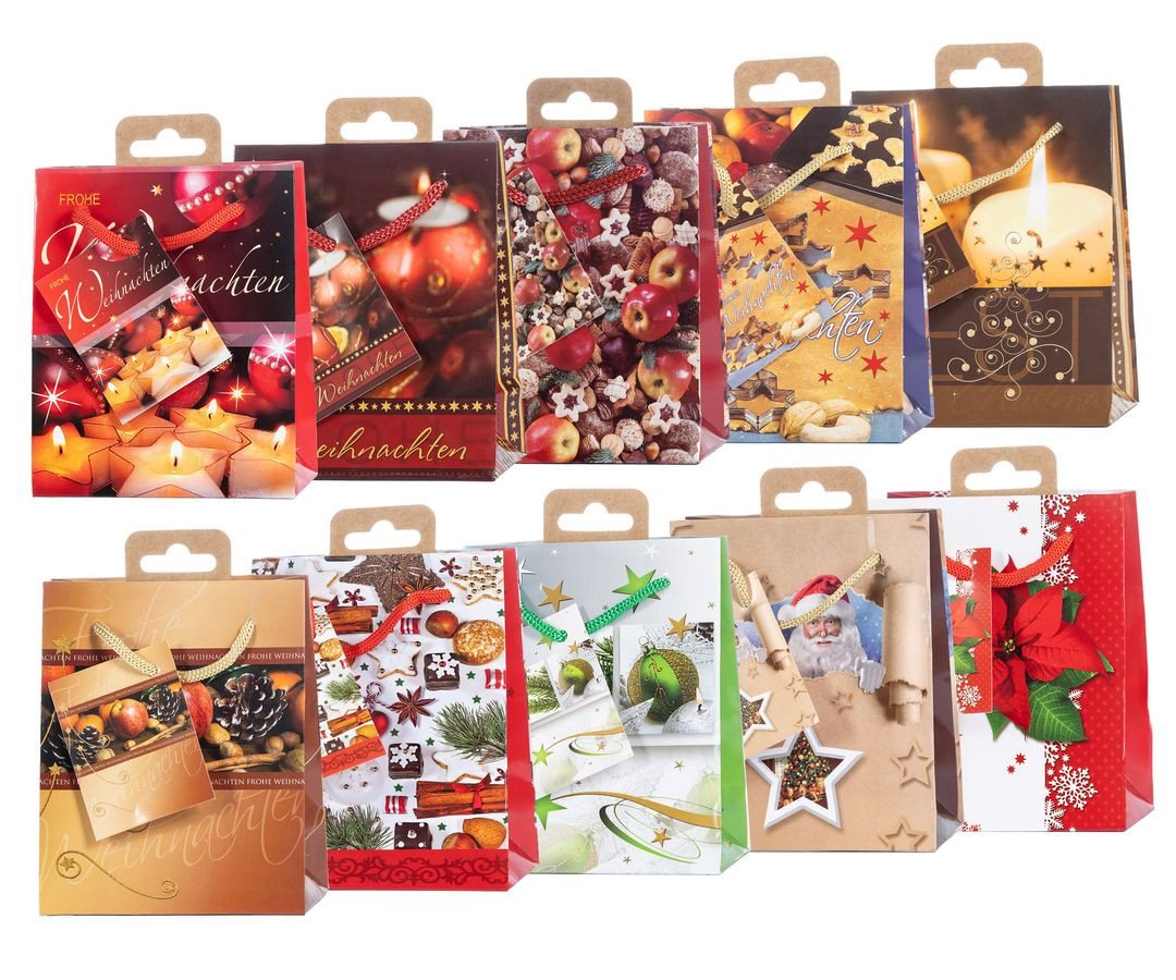 laro Geschenkbox Laro Geschenktaschen Geschenktüten Weihnachten 10/20/40/100stk Mini (10 St) von laro