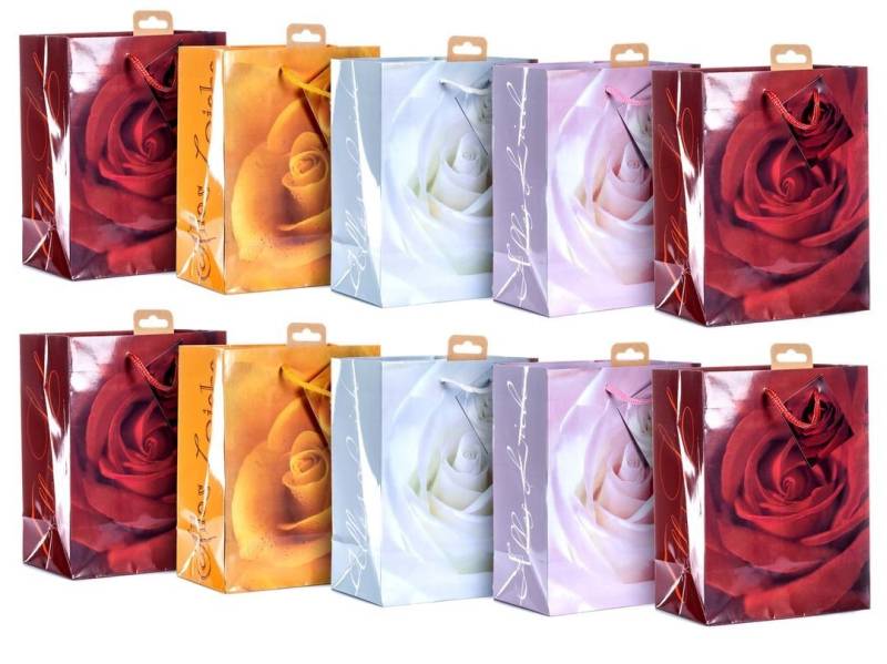 laro Geschenkbox Premium Geschenktüten Geschentaschen 10-100 Stk Medium Rosen laro Geschenkbox Premium Geschenktüten Geschentaschen 10-100 Stk Medium Rosen von laro