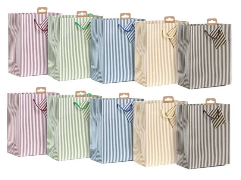 laro Geschenkbox Medium Tragetaschen 10-100 Stk Medium Stripes von laro