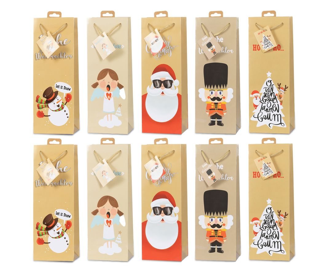 laro Geschenkbox Laro Weinflaschentüten Geschenktüten Weihnachten 10/20/40/100stk (10 St) von laro