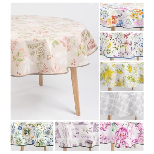 laro Ø 160 cm Premium Line Tischdecke rund - Wasserdicht & abwischbar - Tischschutz, Muster:Beerenzweig Natur Creme, Größe: Rund 160cm laro Ø 160 cm Premium Line Tischdecke rund - Wasserdicht & abwischbar - Tischschutz, Muster:Beerenzweig Natur Creme, Größe: Rund 160cm von laro