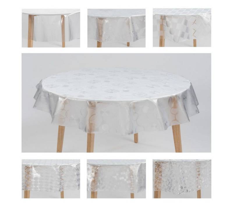 laro Tischdecke Tischdecke rund transparent – PVC, wasserdicht, Ø 140 cm von laro