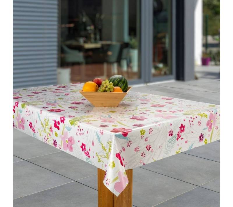 laro Tischdecke Wachstuch-Tischdecken Abwaschbar Blume pink. rosa. grün rechteckig laro Tischdecke Wachstuch-Tischdecken Abwaschbar Blume pink. rosa. grün rechteckig von laro