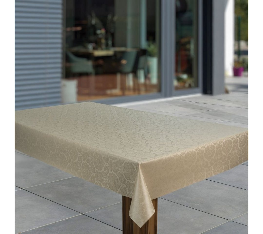 laro Tischdecke Wachstuch-Tischdecken Abwaschbar Geprägt Blumen Beige rechteckig laro Tischdecke Wachstuch-Tischdecken Abwaschbar Geprägt Blumen Beige rechteckig von laro