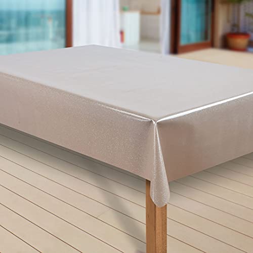 laro Wachstuch-Tischdecke Abwaschbar Garten-Tischdecke Wachstischdecke PVC Plastik-Tischdecken Eckig Meterware Wasserabweisend Abwischbar, Muster:Elligent Glitter Beige, Größe:110x160 cm laro Wachstuch-Tischdecke Abwaschbar Garten-Tischdecke Wachstischdecke PVC Plastik-Tischdecken Eckig Meterware Wasserabweisend Abwischbar, Muster:Elligent Glitter Beige, Größe:110x160 cm von laro