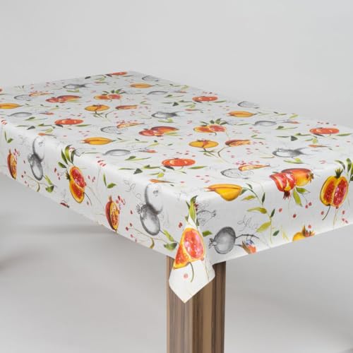laro Wachstuch-Tischdecke Abwaschbar Garten-Tischdecke Wachstischdecke PVC Plastik-Tischdecken Eckig Meterware Wasserabweisend Abwischbar, Muster:Granatapfel Rot Orange Weiß, Größe:130x300 laro Wachstuch-Tischdecke Abwaschbar Garten-Tischdecke Wachstischdecke PVC Plastik-Tischdecken Eckig Meterware Wasserabweisend Abwischbar, Muster:Granatapfel Rot Orange Weiß, Größe:130x300 von laro