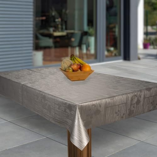 laro Wachstuch-Tischdecke Abwaschbar Garten-Tischdecke Wachstischdecke PVC Plastik-Tischdecken Eckig Meterware Wasserabweisend Abwischbar, Muster:Grau Geprägt Metallic, Größe:118x220 laro Wachstuch-Tischdecke Abwaschbar Garten-Tischdecke Wachstischdecke PVC Plastik-Tischdecken Eckig Meterware Wasserabweisend Abwischbar, Muster:Grau Geprägt Metallic, Größe:118x220 von laro