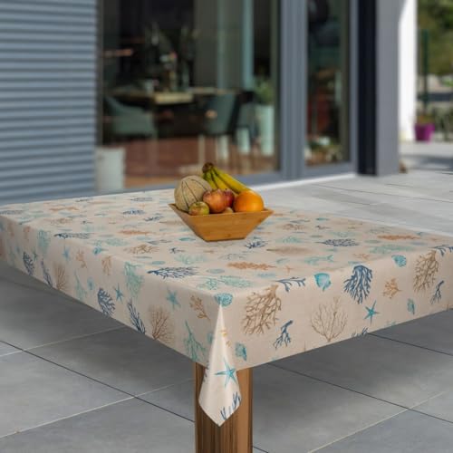 laro Wachstuch-Tischdecke Abwaschbar Garten-Tischdecke Wachstischdecke PVC Plastik-Tischdecken Eckig Meterware Wasserabweisend Abwischbar, Muster:Koralle Strand, Größe:140x200 laro Wachstuch-Tischdecke Abwaschbar Garten-Tischdecke Wachstischdecke PVC Plastik-Tischdecken Eckig Meterware Wasserabweisend Abwischbar, Muster:Koralle Strand, Größe:140x200 von laro
