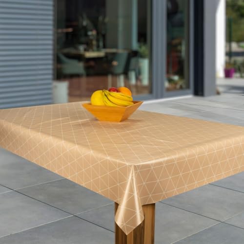 laro Wachstuch-Tischdecke Abwaschbar Garten-Tischdecke Wachstischdecke PVC Plastik-Tischdecken Eckig Meterware Wasserabweisend Abwischbar, Muster:Prisma-hell. Taupe, Größe:100x140 laro Wachstuch-Tischdecke Abwaschbar Garten-Tischdecke Wachstischdecke PVC Plastik-Tischdecken Eckig Meterware Wasserabweisend Abwischbar, Muster:Prisma-hell. Taupe, Größe:100x140 von laro