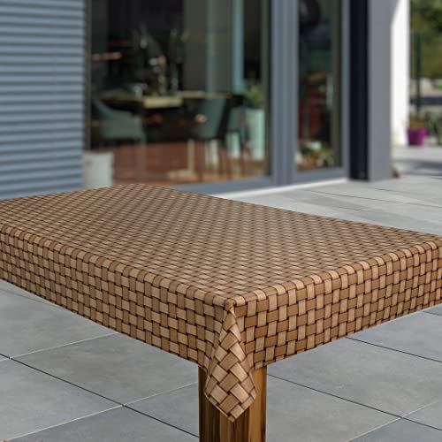 laro Wachstuch-Tischdecke Abwaschbar Garten-Tischdecke Wachstischdecke PVC Plastik-Tischdecken Eckig Meterware Wasserabweisend Abwischbar, Muster:Rattan Braun Beige, Größe:140x200 laro Wachstuch-Tischdecke Abwaschbar Garten-Tischdecke Wachstischdecke PVC Plastik-Tischdecken Eckig Meterware Wasserabweisend Abwischbar, Muster:Rattan Braun Beige, Größe:140x200 von laro
