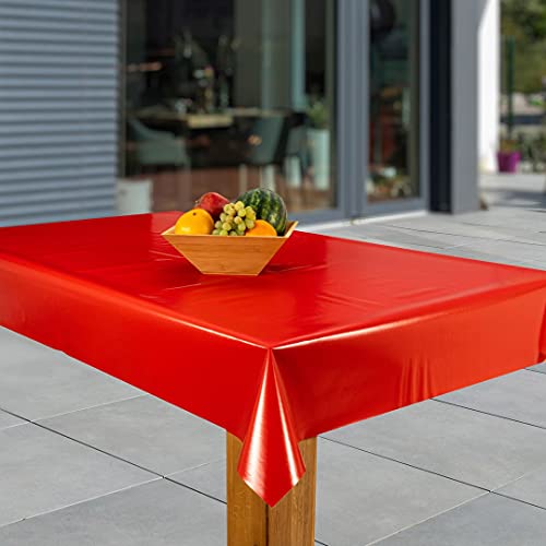 laro Wachstuch-Tischdecke Abwaschbar Garten-Tischdecke Wachstischdecke PVC Plastik-Tischdecken Eckig Meterware Wasserabweisend Abwischbar, Muster:Uni rot, Größe:140x160 laro Wachstuch-Tischdecke Abwaschbar Garten-Tischdecke Wachstischdecke PVC Plastik-Tischdecken Eckig Meterware Wasserabweisend Abwischbar, Muster:Uni rot, Größe:140x160 von laro