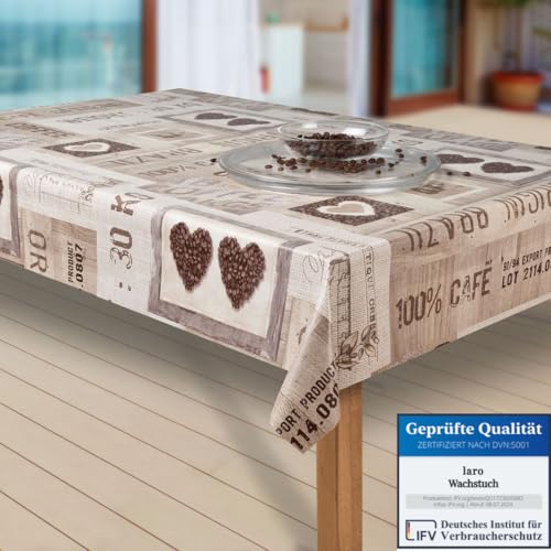 laro Wachstuch-Tischdecke Abwaschbar Garten-Tischdecke Wachstischdecke PVC Plastik-Tischdecken Eckig Meterware Wasserabweisend Abwischbar |05|, Größe:130x220 cm von laro