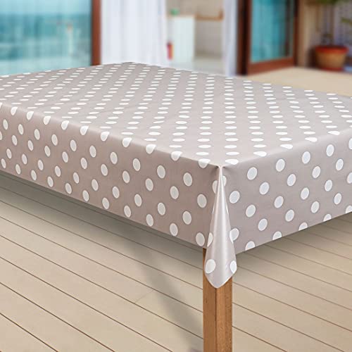 laro Wachstuch-Tischdecke Abwaschbar Garten-Tischdecke Wachstischdecke PVC Plastik-Tischdecken Eckig Meterware Wasserabweisend Abwischbar |43|, Muster:Punkte beige-grau, Größe:140x200 cm laro Wachstuch-Tischdecke Abwaschbar Garten-Tischdecke Wachstischdecke PVC Plastik-Tischdecken Eckig Meterware Wasserabweisend Abwischbar |43|, Muster:Punkte beige-grau, Größe:140x200 cm von laro