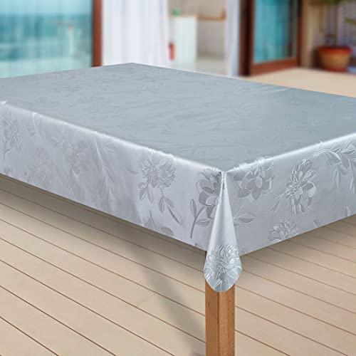 laro Wachstuch-Tischdecke Abwaschbar Garten-Tischdecke Wachstischdecke PVC Plastik-Tischdecken Eckig Meterware Wasserabweisend Abwischbar |70|, Muster:Dhalia Silber, Größe:90x100 laro Wachstuch-Tischdecke Abwaschbar Garten-Tischdecke Wachstischdecke PVC Plastik-Tischdecken Eckig Meterware Wasserabweisend Abwischbar |70|, Muster:Dhalia Silber, Größe:90x100 von laro
