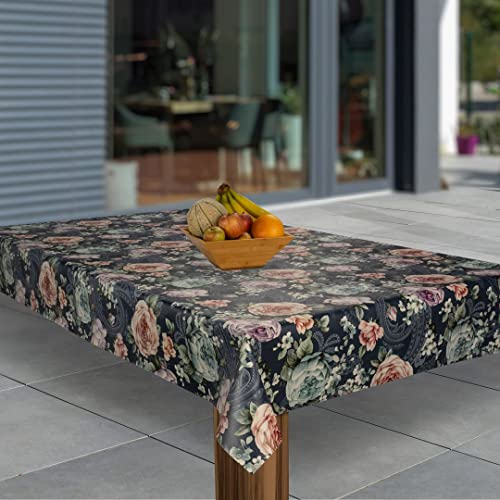 laro Wachstuch-Tischdecke Abwaschbar Garten-Tischdecke Wachstischdecke PVC Plastik-Tischdecken Eckig Meterware Wasserabweisend Abwischbar AP, Muster:Blumen Rose Dunkelblau, Größe:100x180 laro Wachstuch-Tischdecke Abwaschbar Garten-Tischdecke Wachstischdecke PVC Plastik-Tischdecken Eckig Meterware Wasserabweisend Abwischbar AP, Muster:Blumen Rose Dunkelblau, Größe:100x180 von laro