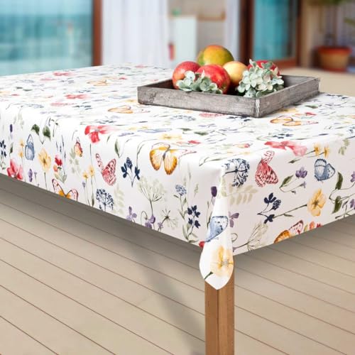 laro Wachstuch-Tischdecke Abwaschbar Garten-Tischdecke Wachstischdecke PVC Plastik-Tischdecken Eckig Meterware Wasserabweisend Abwischbar AQ, Muster:Blumen. Schmetterling/bunt, Größe:140x280 laro Wachstuch-Tischdecke Abwaschbar Garten-Tischdecke Wachstischdecke PVC Plastik-Tischdecken Eckig Meterware Wasserabweisend Abwischbar AQ, Muster:Blumen. Schmetterling/bunt, Größe:140x280 von laro