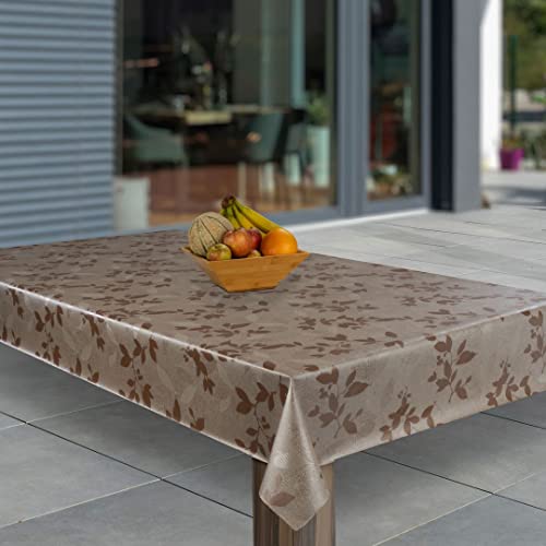 laro Wachstuch-Tischdecke Abwaschbar Garten-Tischdecke Wachstischdecke PVC Plastik-Tischdecken Eckig Meterware Wasserabweisend Abwischbar AQ, Muster:Braun Beige Blätter geprägt, Größe:130x180 laro Wachstuch-Tischdecke Abwaschbar Garten-Tischdecke Wachstischdecke PVC Plastik-Tischdecken Eckig Meterware Wasserabweisend Abwischbar AQ, Muster:Braun Beige Blätter geprägt, Größe:130x180 von laro