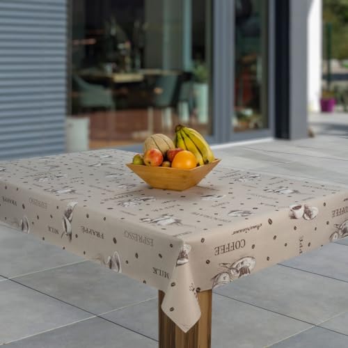 laro Wachstuch-Tischdecke Abwaschbar Garten-Tischdecke Wachstischdecke PVC Plastik-Tischdecken Eckig Meterware Wasserabweisend Abwischbar AS, Muster:Kaffee Espresso Braun Beige, Größe:130x200 laro Wachstuch-Tischdecke Abwaschbar Garten-Tischdecke Wachstischdecke PVC Plastik-Tischdecken Eckig Meterware Wasserabweisend Abwischbar AS, Muster:Kaffee Espresso Braun Beige, Größe:130x200 von laro