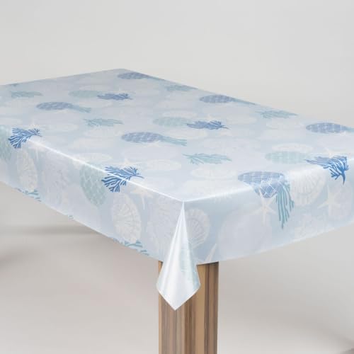 laro Wachstuch-Tischdecke Abwaschbar Garten-Tischdecke Wachstischdecke PVC Plastik-Tischdecken Eckig Meterware Wasserabweisend Abwischbar AS, Muster:Strand Muschel Koralle Blau, Größe:100x280 laro Wachstuch-Tischdecke Abwaschbar Garten-Tischdecke Wachstischdecke PVC Plastik-Tischdecken Eckig Meterware Wasserabweisend Abwischbar AS, Muster:Strand Muschel Koralle Blau, Größe:100x280 von laro