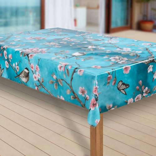 laro Wachstuch-Tischdecke Abwaschbar Garten-Tischdecke Wachstischdecke PVC Plastik-Tischdecken Eckig Meterware Wasserabweisend Abwischbar GAC, Muster:Kirschblüte, Größe:130x220 cm laro Wachstuch-Tischdecke Abwaschbar Garten-Tischdecke Wachstischdecke PVC Plastik-Tischdecken Eckig Meterware Wasserabweisend Abwischbar GAC, Muster:Kirschblüte, Größe:130x220 cm von laro