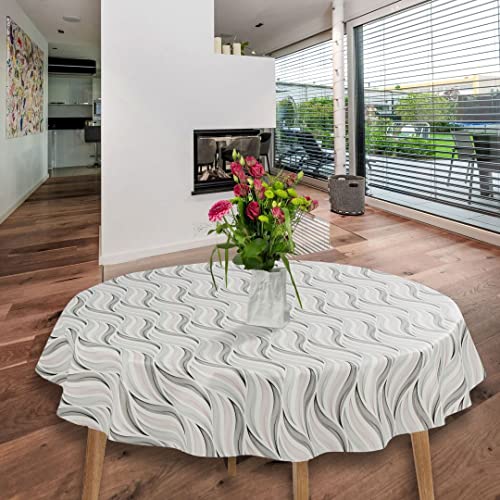 laro Wachstuch-Tischdecke Abwaschbar Garten-Tischdecke Wachstischdecke PVC Plastik-Tischdecken Eckig Meterware Wasserabweisend Abwischbar GAC, Muster:Wellen Pink Grau Weiß, Größe:140cm Rund laro Wachstuch-Tischdecke Abwaschbar Garten-Tischdecke Wachstischdecke PVC Plastik-Tischdecken Eckig Meterware Wasserabweisend Abwischbar GAC, Muster:Wellen Pink Grau Weiß, Größe:140cm Rund von laro