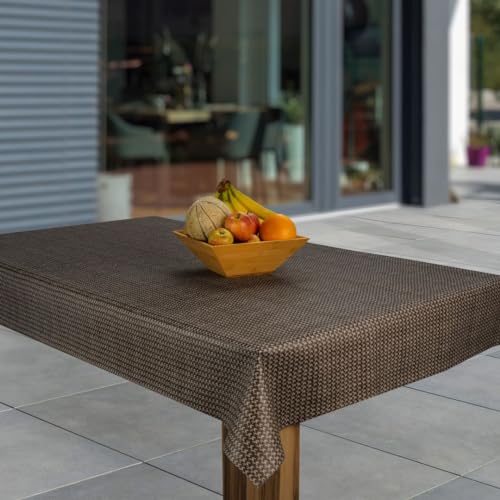 laro Wachstuch-Tischdecke Abwaschbar Garten-Tischdecke Wachstischdecke PVC Plastik-Tischdecken Eckig Meterware Wasserabweisend Abwischbar GAE, Muster:Raster Braun Beige, Größe:140x280 laro Wachstuch-Tischdecke Abwaschbar Garten-Tischdecke Wachstischdecke PVC Plastik-Tischdecken Eckig Meterware Wasserabweisend Abwischbar GAE, Muster:Raster Braun Beige, Größe:140x280 von laro