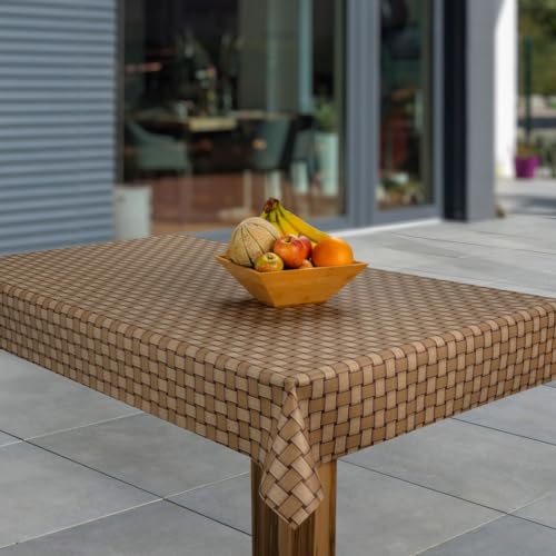 laro Wachstuch-Tischdecke Abwaschbar Garten-Tischdecke Wachstischdecke PVC Plastik-Tischdecken Eckig Meterware Wasserabweisend Abwischbar GAE, Muster:Rattan Braun Beige, Größe:100x140 laro Wachstuch-Tischdecke Abwaschbar Garten-Tischdecke Wachstischdecke PVC Plastik-Tischdecken Eckig Meterware Wasserabweisend Abwischbar GAE, Muster:Rattan Braun Beige, Größe:100x140 von laro